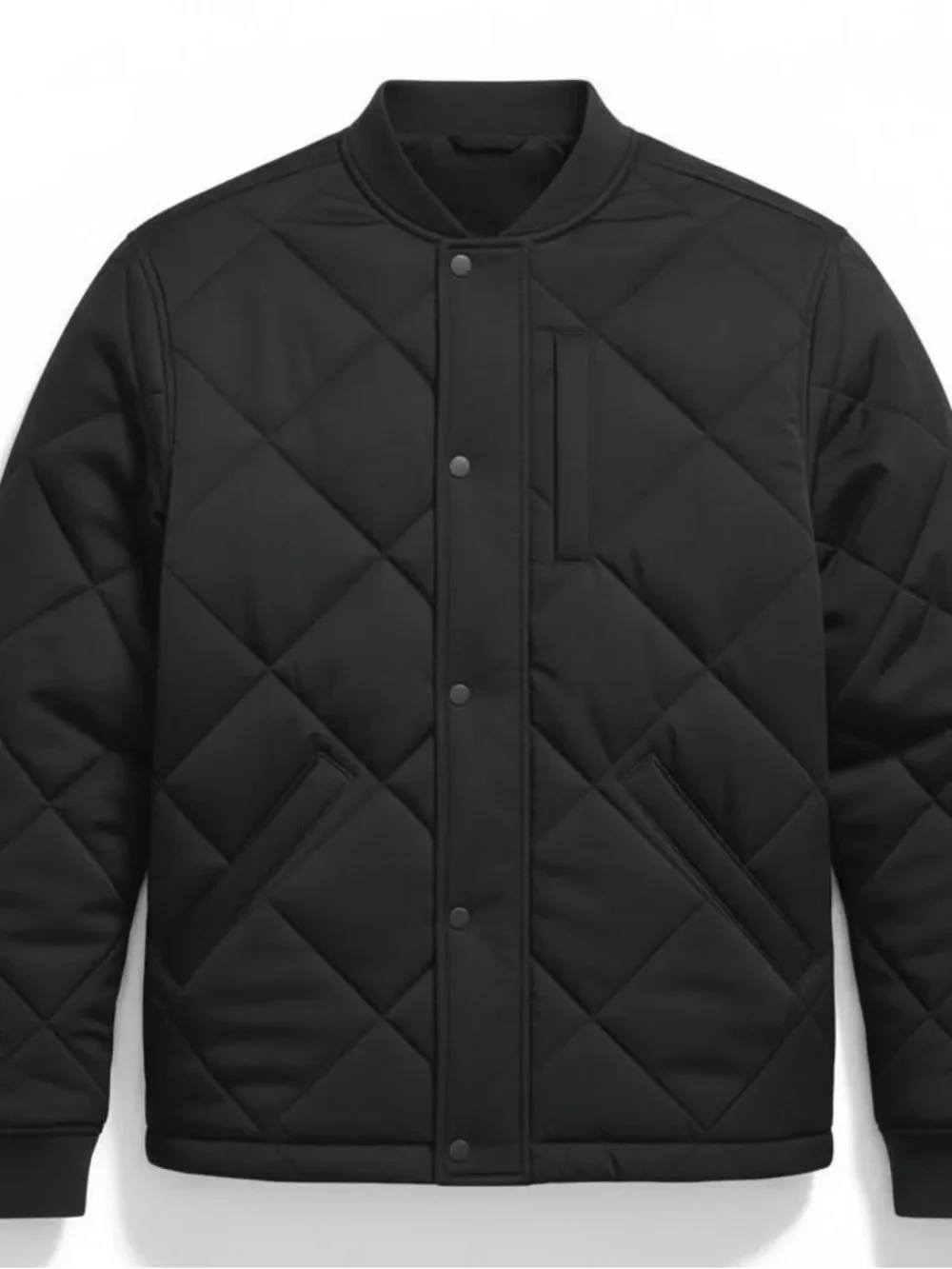 Banana Republic Black Quilted Bomber Jacket Size M